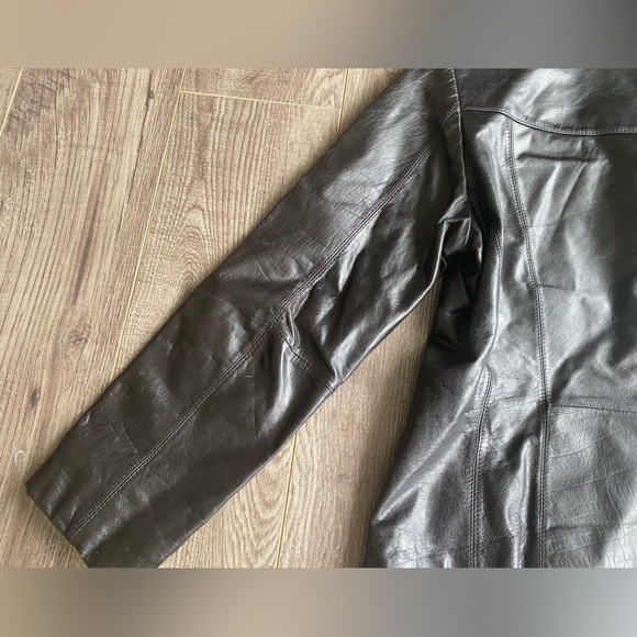 Wilson’s Leather Maxima black genuine leather button up jacket - Picture 6 of 16